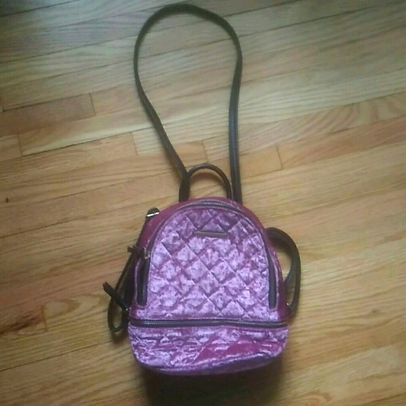 Aldo | Bags | Aldo Pink Quilted Velvet Mini Backpack | Poshmark